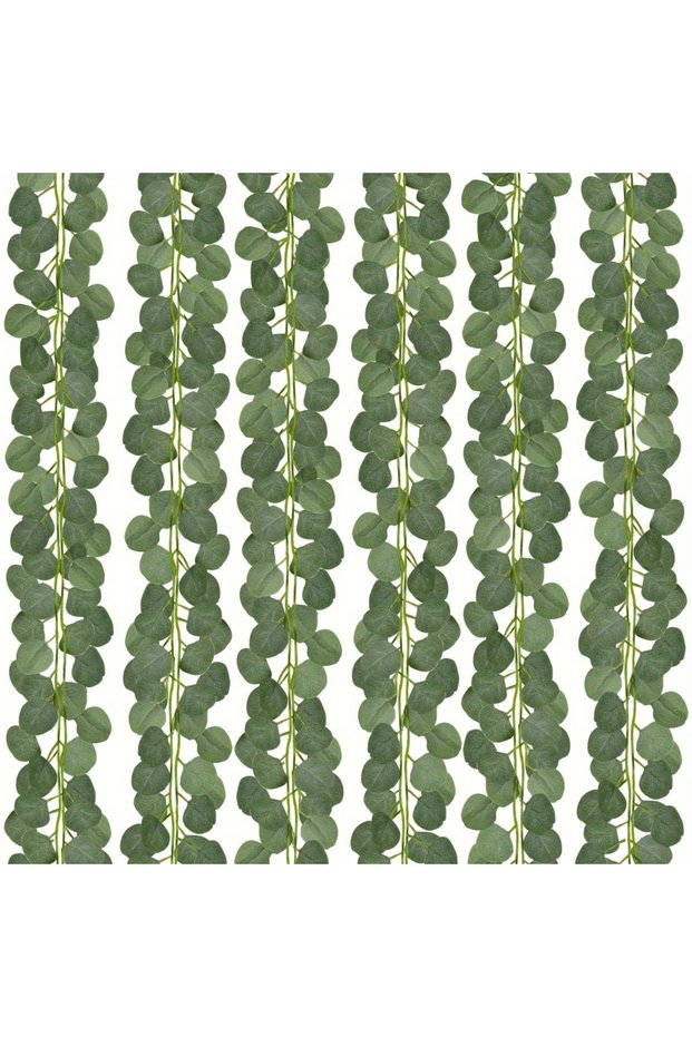 12 strings Artificial Eucalyptus Garland Green Eucalyptus Hanging Vine Outdoor DIY Fake Plant for Ch