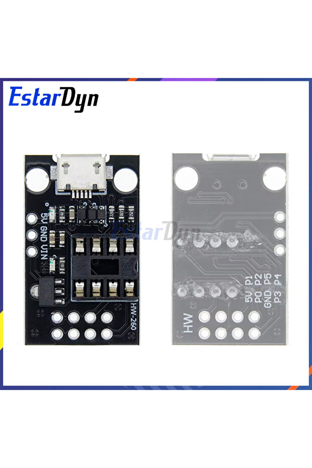 Estardyn ATtiny13A / ATtiny25 / ATtiny45 / ATtiny85 Pluggable ATTINY Development Programming Bare... - 5