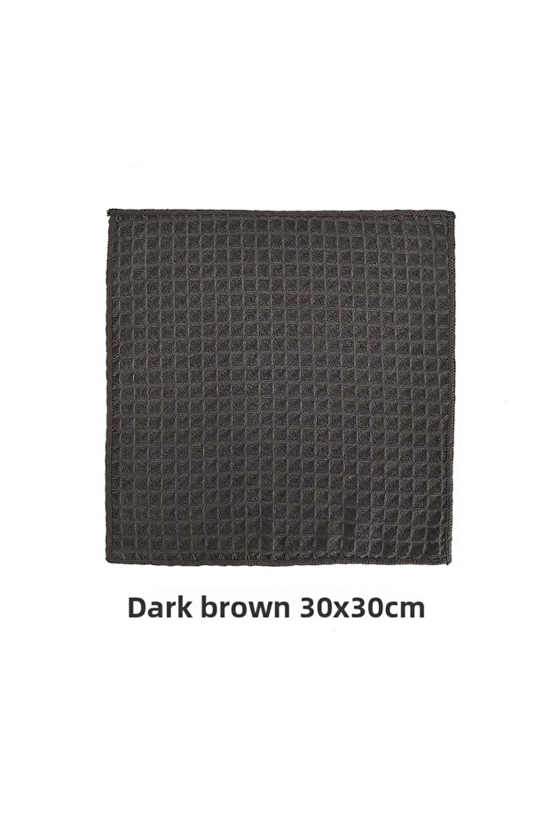 2pcs Coffee 30x30cm Coffee Bar Cleaning Towels Super Absorbent Microfiber Cleaning Cloth Towel Home