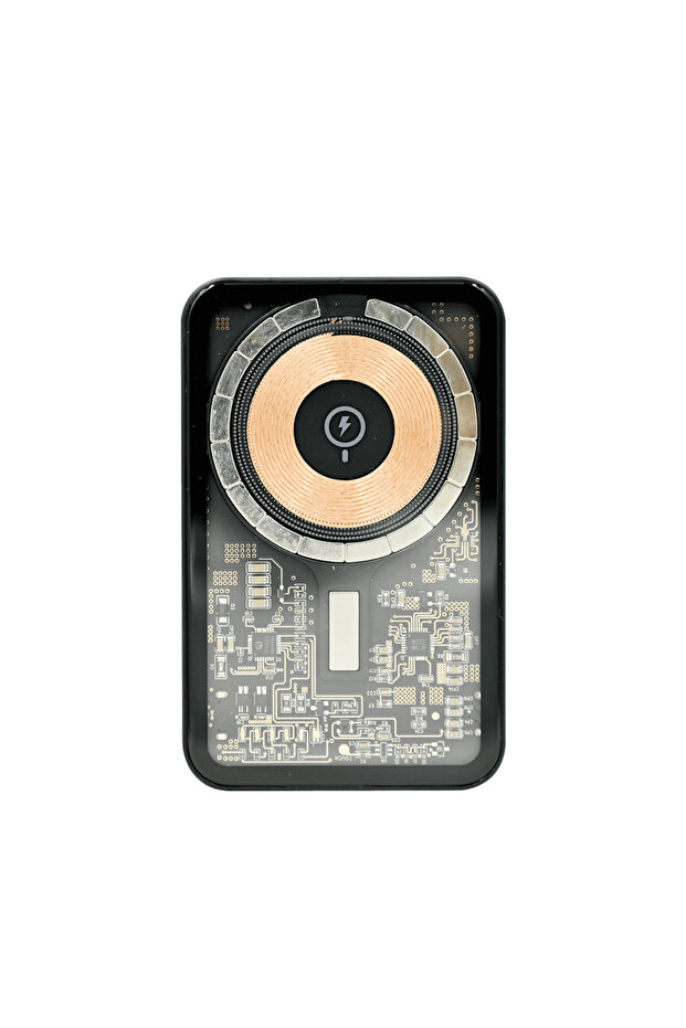 ISAFE TRANSPARENT MAGSAFE POWER BANK WITH STAND 5000mAh BLACK