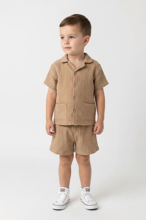 طقم سترة من الموسلين - 5