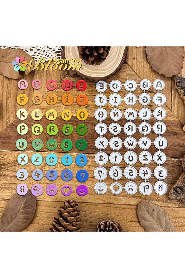 Original Lovely Circles Alphabet and Numbers Metal Cutting Dies Scrapbooking Decorative Embossing