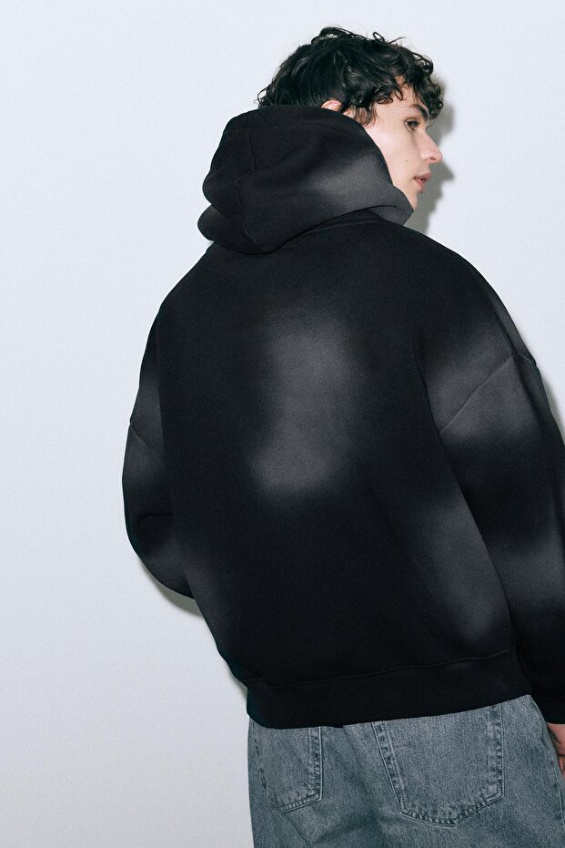 Siyah kapüşonlu sweatshirt STWD 91 - 2