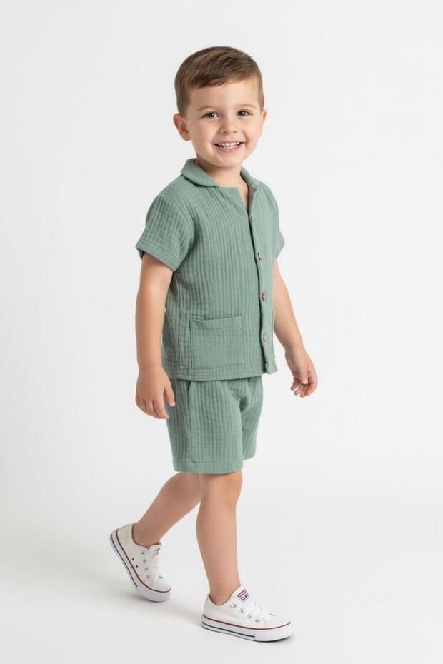 طقم سترة من الموسلين - 3