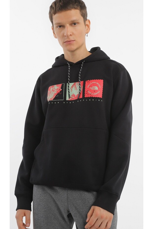 M Outdoor Graphic Hoodie Men's Outdoor Sweatshirts NF0A8522JK31 Black