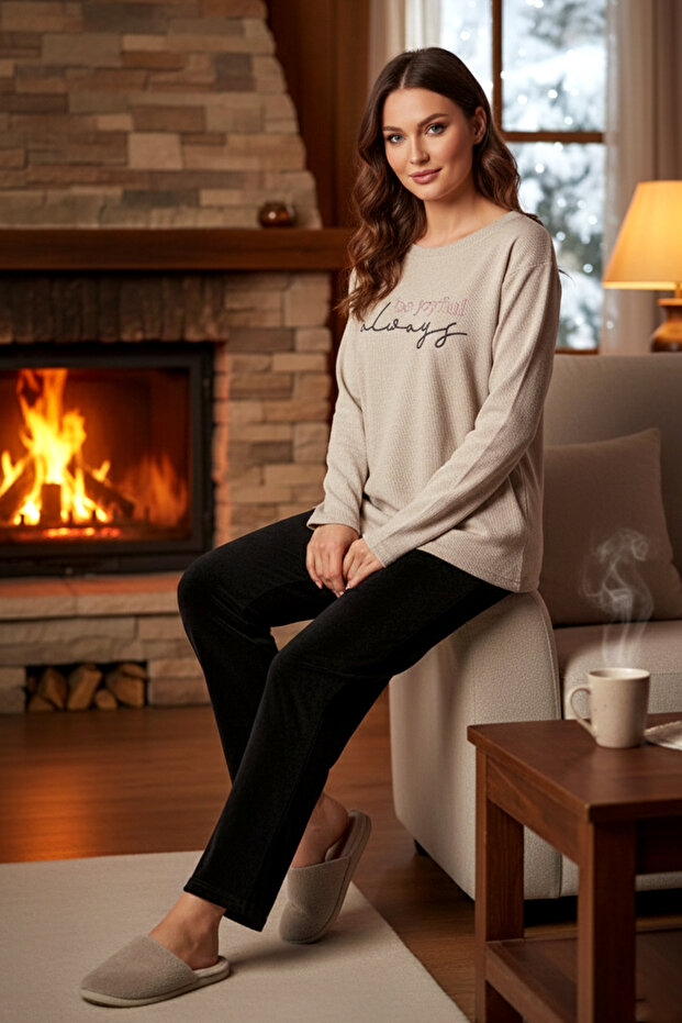 Women's Thessaloniki Woven Pajama Set 407 Mink