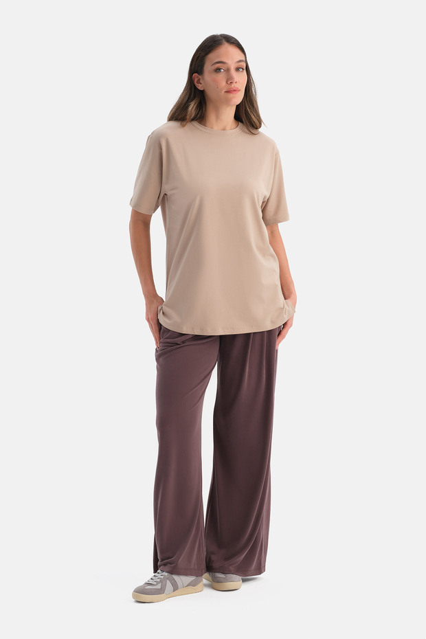 BİSİKLET YAKA OVERSIZE TİŞÖRT - 4