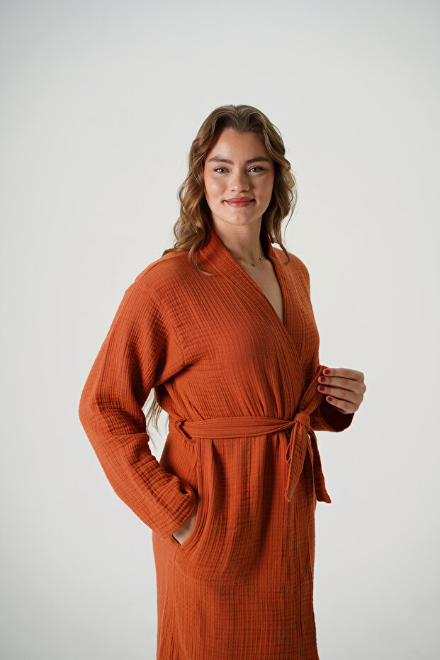 Müslin Unisex Bornoz - 2