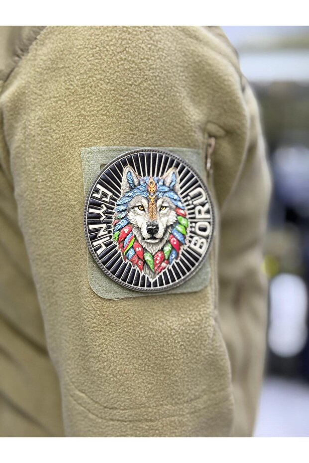 Börü Kurt Figured Arma Patch Peç 3D Laser Cut Embossed Patch with Rubberized Backing - 1