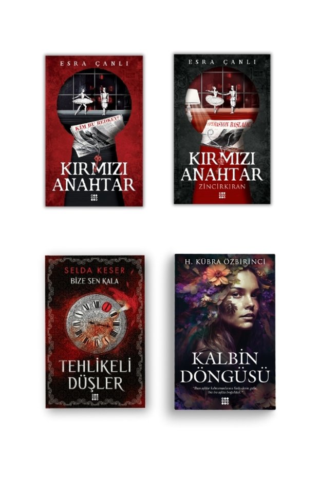 Kırmızı Anahtar Serisi ve Tehlikeli Düşler 3 Kitap Seti | Kalbin Döngüsü Hediyeli