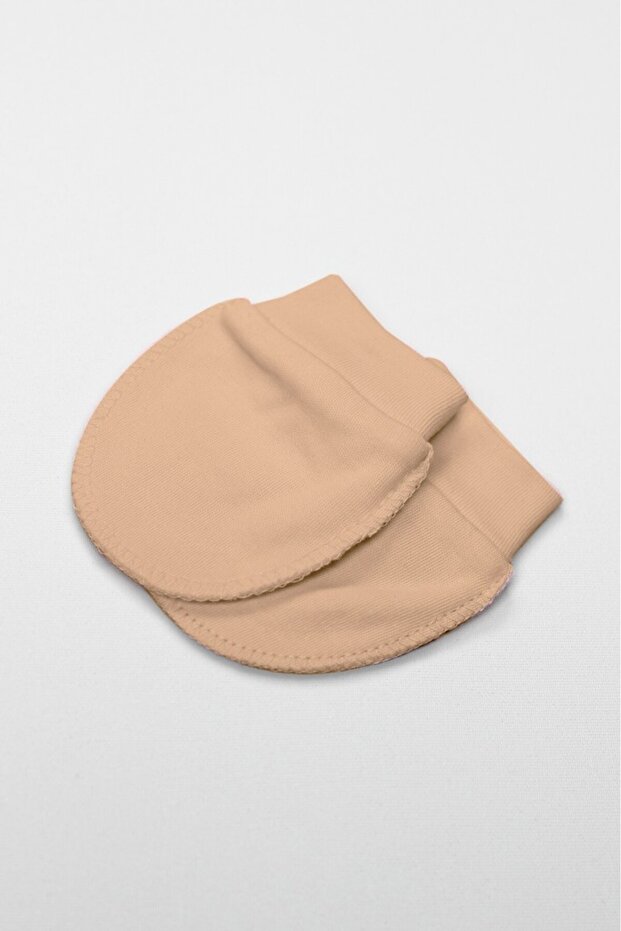 2-Piece Combed Cotton Gloves Basic 90108 Beige