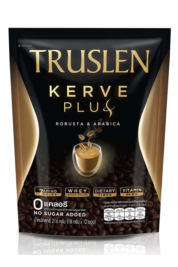Kerve Plus Coffee – 216g (18g x 12 Sachets)