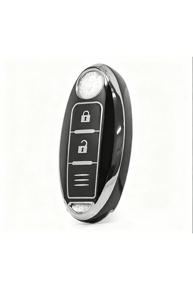 Nissan Micra Juke Qashqai Black Silver Nano Key Case Cover