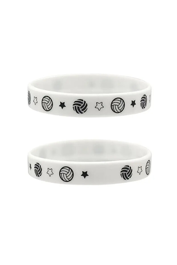 Volleyball Silicone Bracelet Set of 2