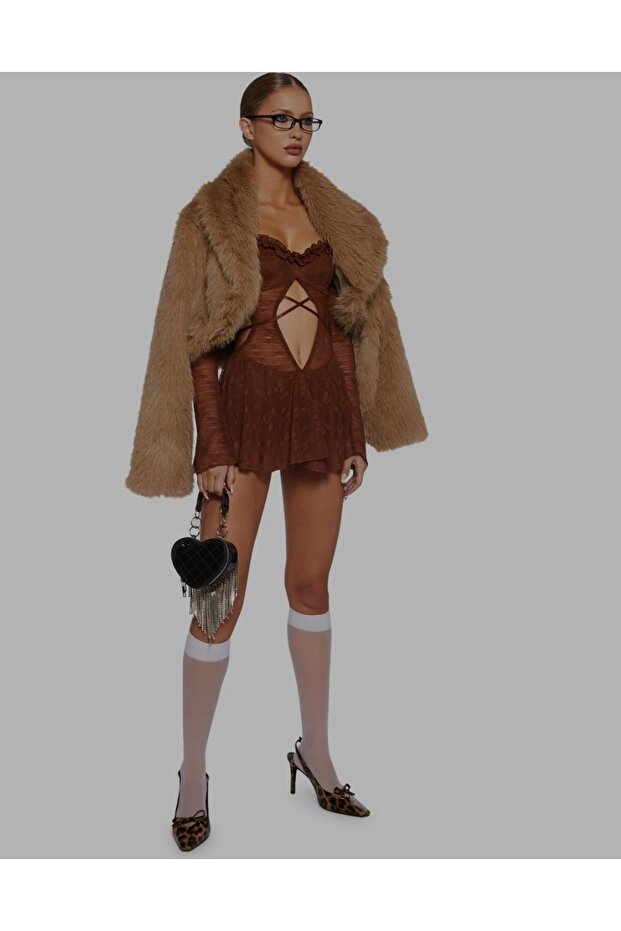 Rochie mini nouă din tul roz - 2