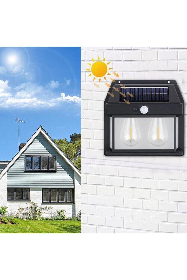 YU WELL Solar Motion Sensor Wall Light for Outdoor Lighting
