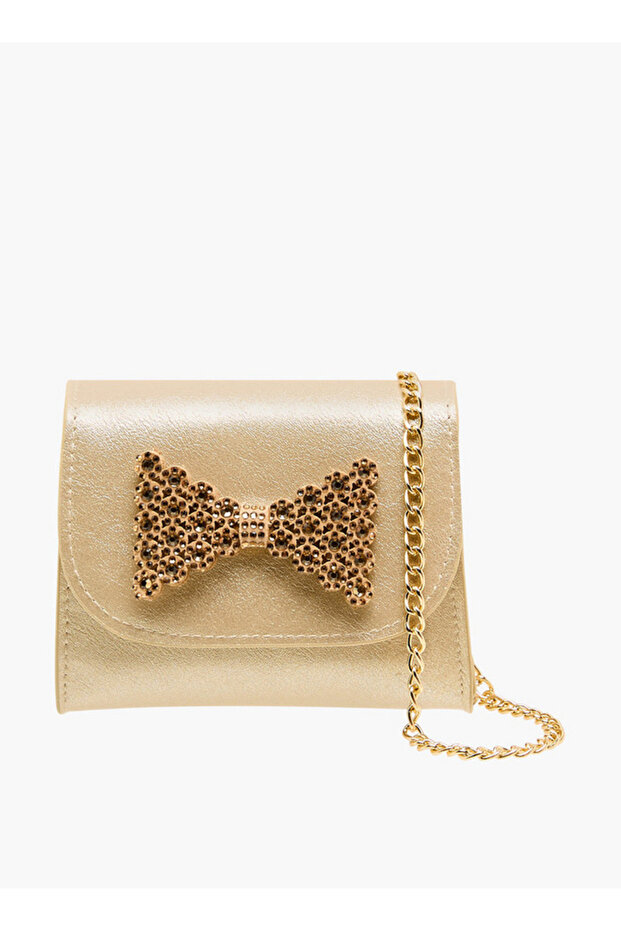 Crossbody Bag with Chain Strap - H 12 x W 10 cms