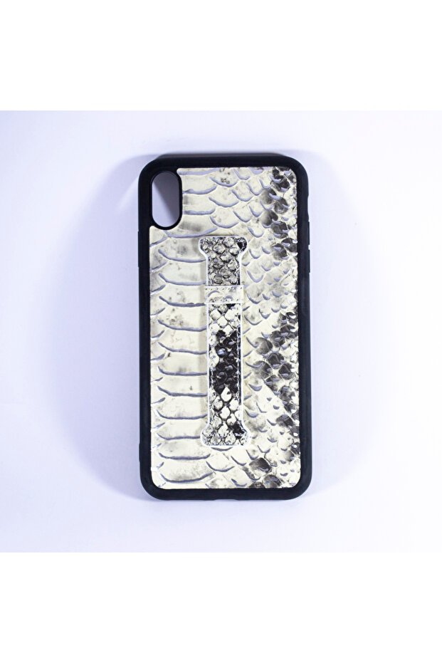 ISAFE SIGNATURE SNAKE LEATHER RING BACK CASE IPHONE XS MAX BLACK