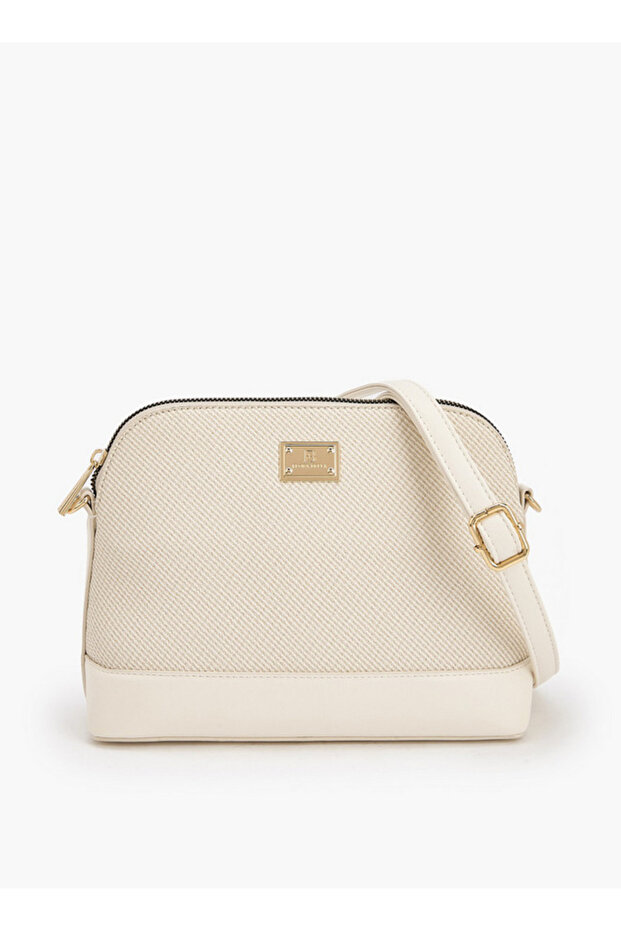 Textured Crossbody Bag with Detachable Shoulder Strap - H 28 x W 9.5 cms