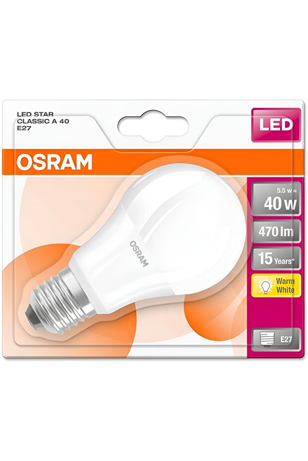 LED Lamp Classic A 40 SST 5.5W/E27 Warm Frosted