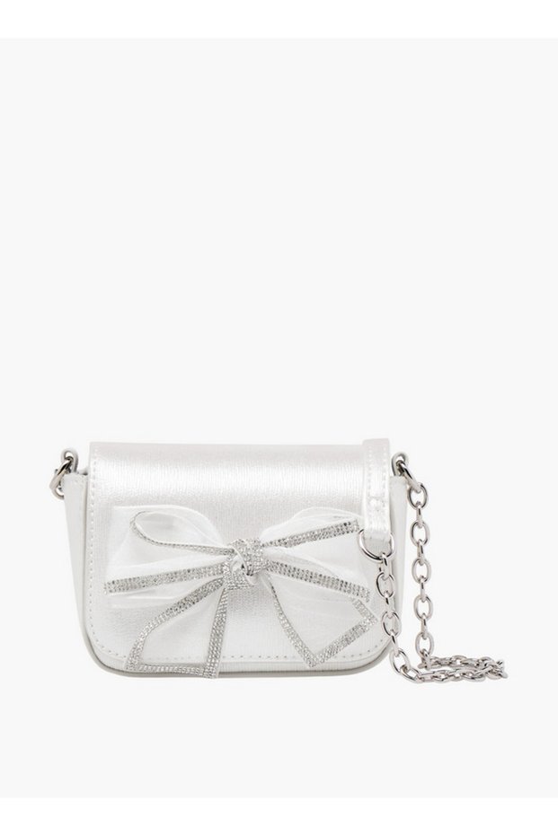 Crossbody Bag with Embellished Bow Accent Ramadan Collection - H 10 x W 12 x D 4 cms