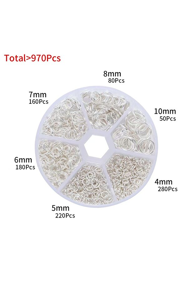 2 1Box Metal Open Jump Rings Split Rings Connectors Iron Open Jump ring For Diy Jewelry Making(4mm .