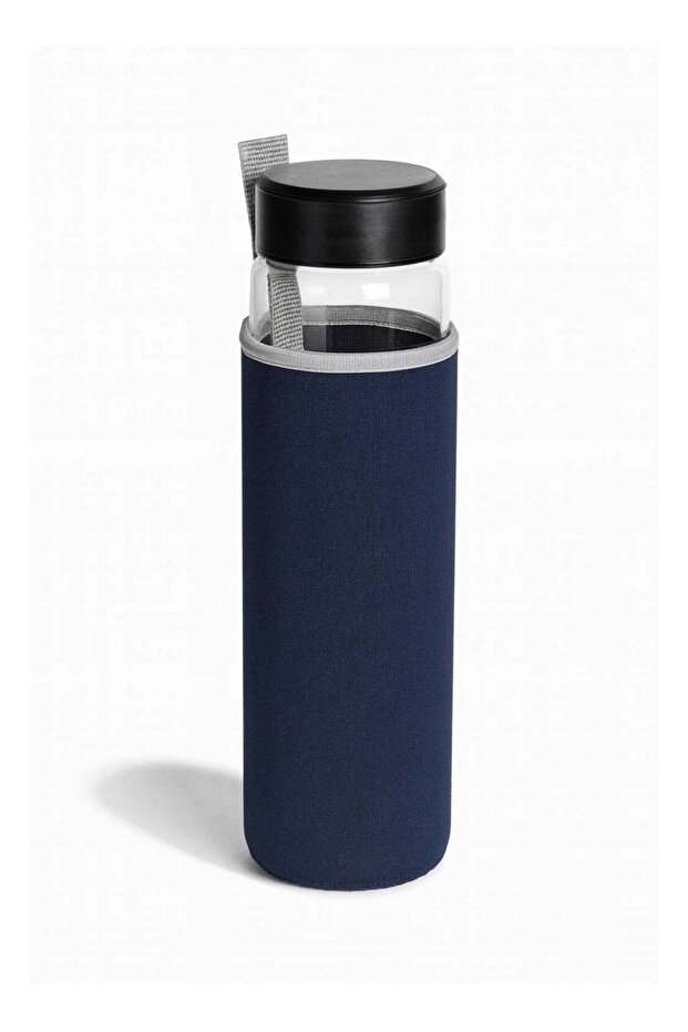550ml Classic Glass Water Bottle – BPA-Free Portable Drinking Bottle with Neoprene Sleeve