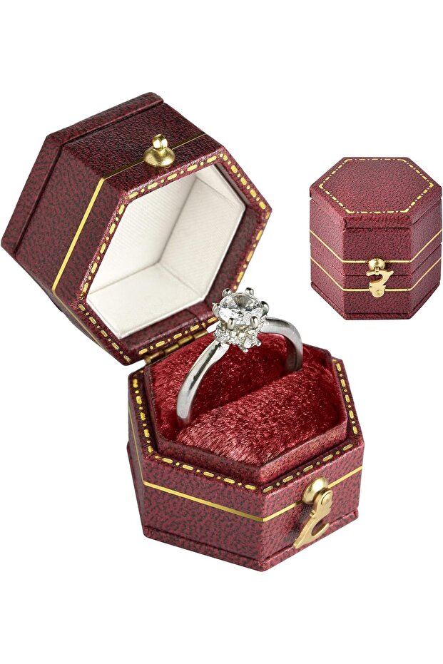 Handcrafted Antique Ring Box Dresser Bedroom Decoration Pocket Size, Small Keepsake Box