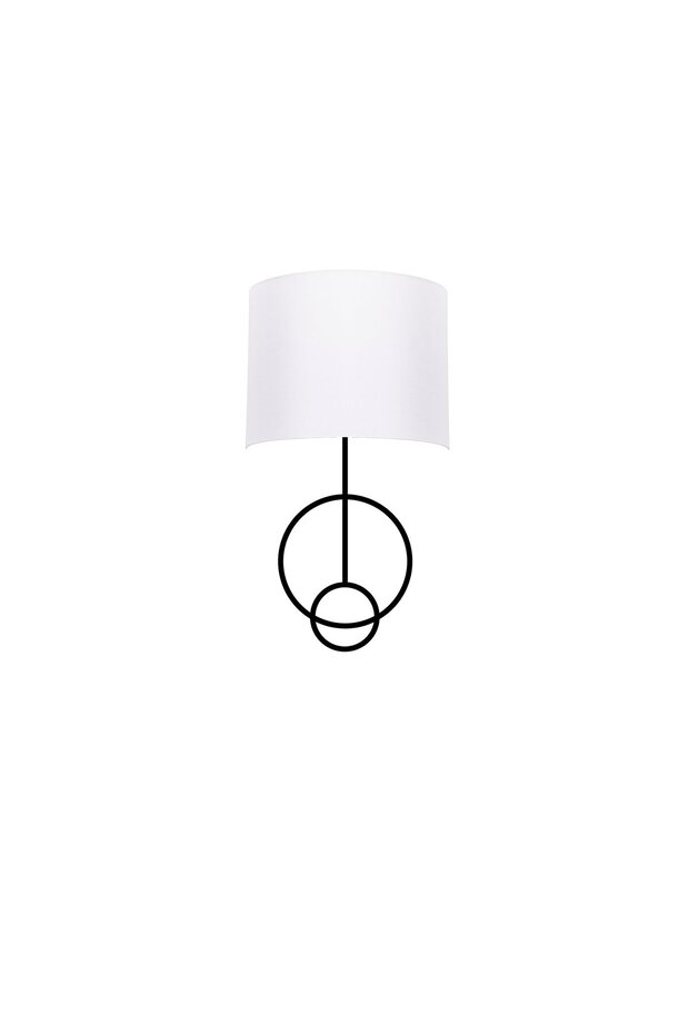 Black and White Sconce Wall Lamp E27 Compatible 28X15X54 cm Living Room Lighting