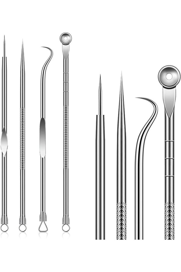 4-Piece Blackhead Removal Tool Kit,Professional Stainless Steel,Pimple Popper Extractor