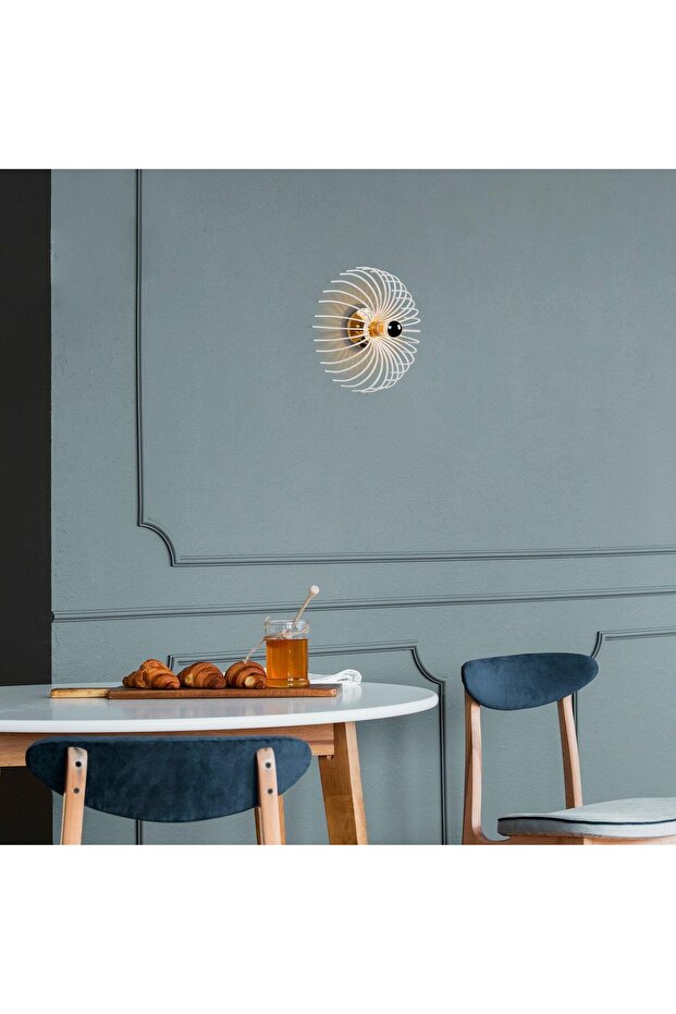 Modern Tufted White Metal Sconce E27 Wall Lamp 36X12X36 cm Living Room
