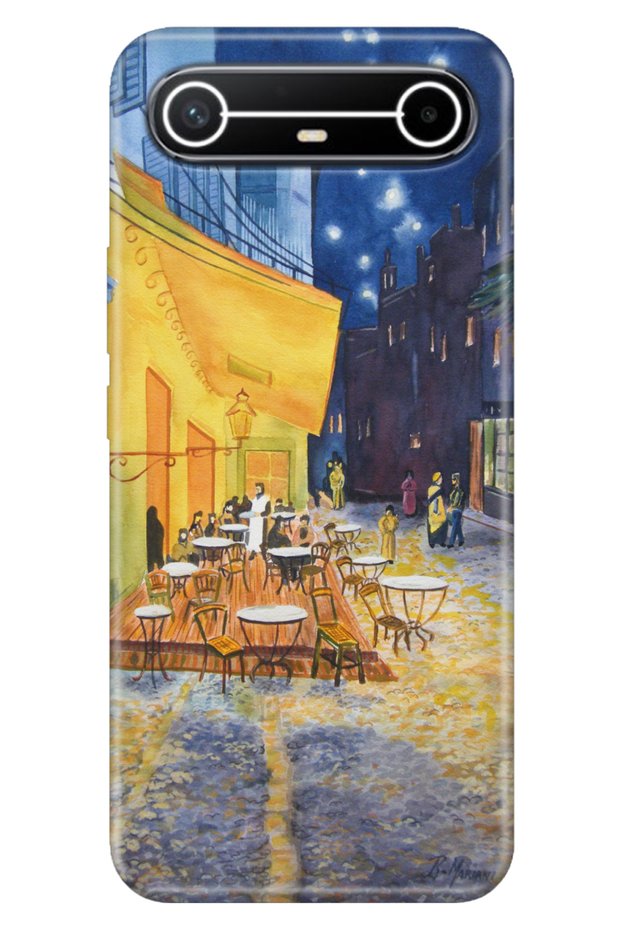 Spark Slim 5g Km9 Case Art Silicone Printed Tpu Night Cafe
