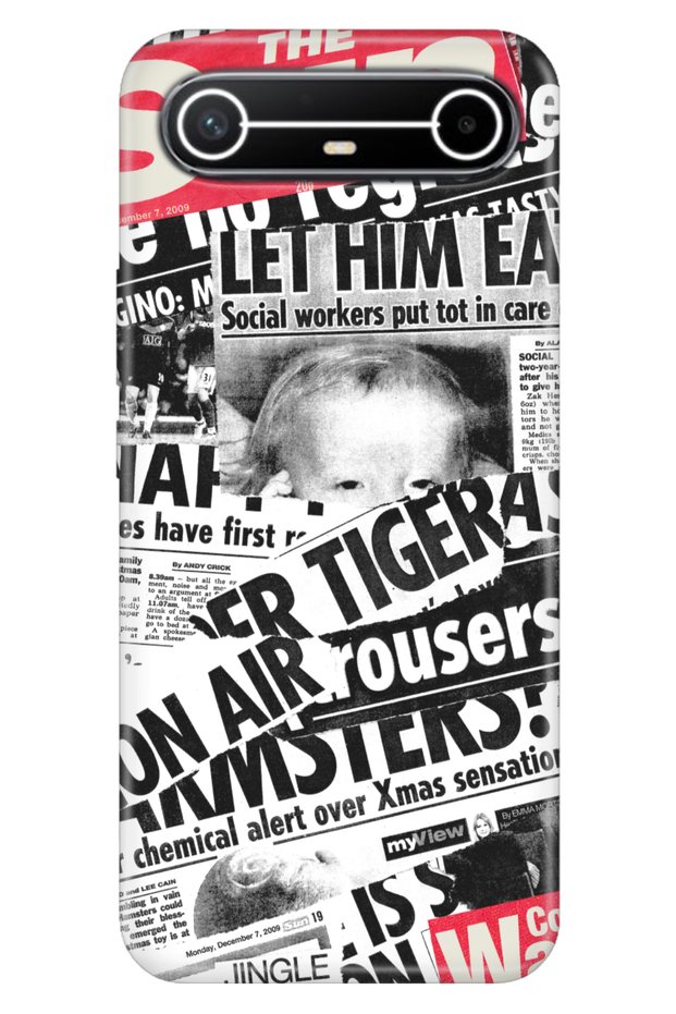 Case for Spark Slim 5g Km9 Case Colorful Silicone Printed Tpu Newspaper News
