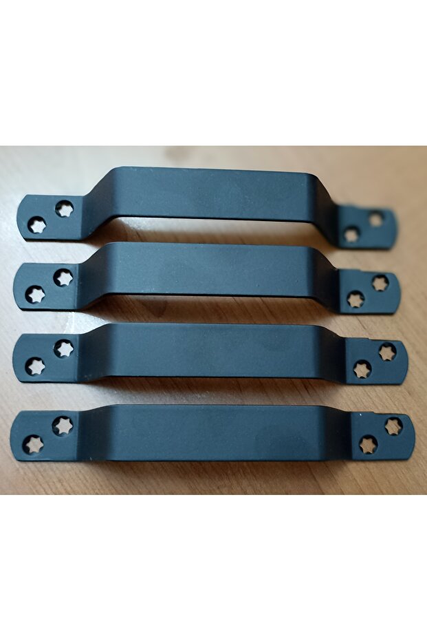 Large Iron Chopping Handle Matte Black 4 Pieces