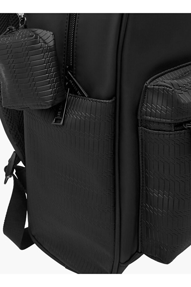 Solid Backpack with Adjustable Shoulder Straps - 6