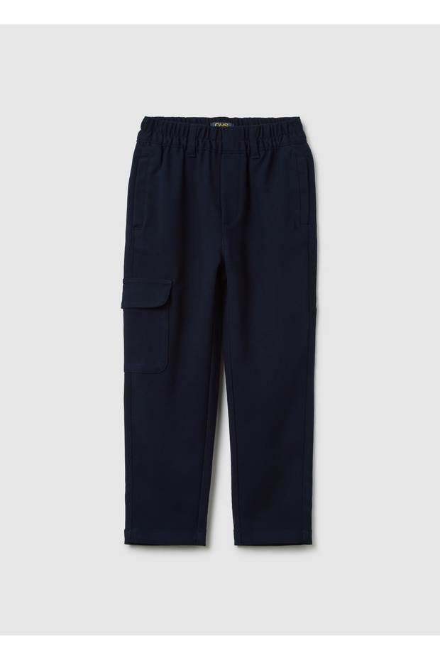 Boys' Blue Regular Fit Trousers