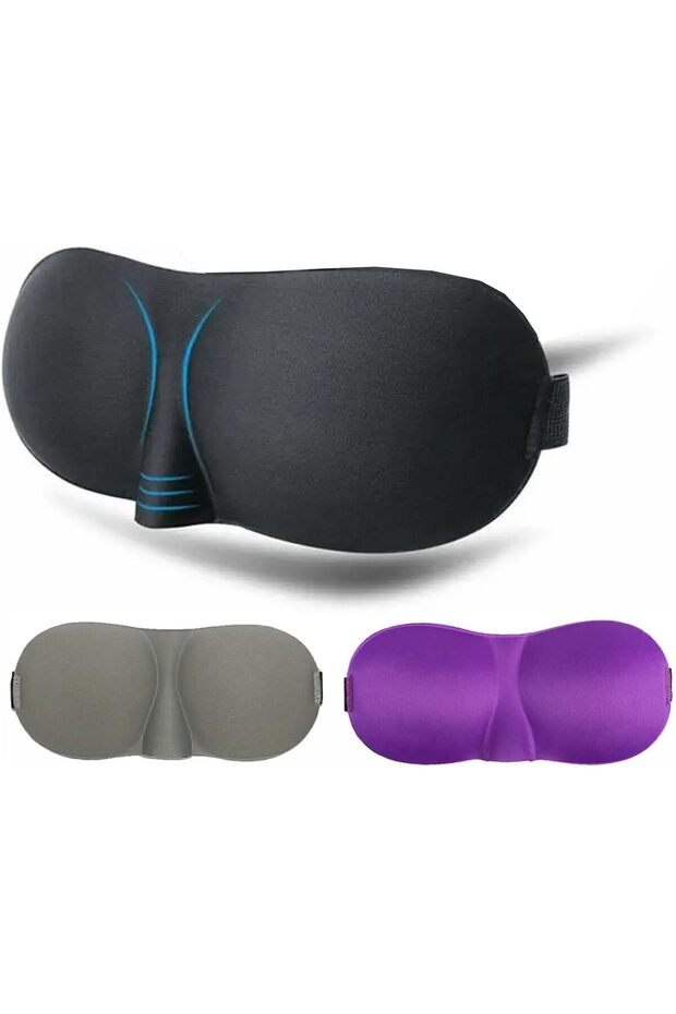 3D Shading Sleeping Mask, Super Soft Breathable Sleeping Eye Mask for Sleeping (3 PCS)
