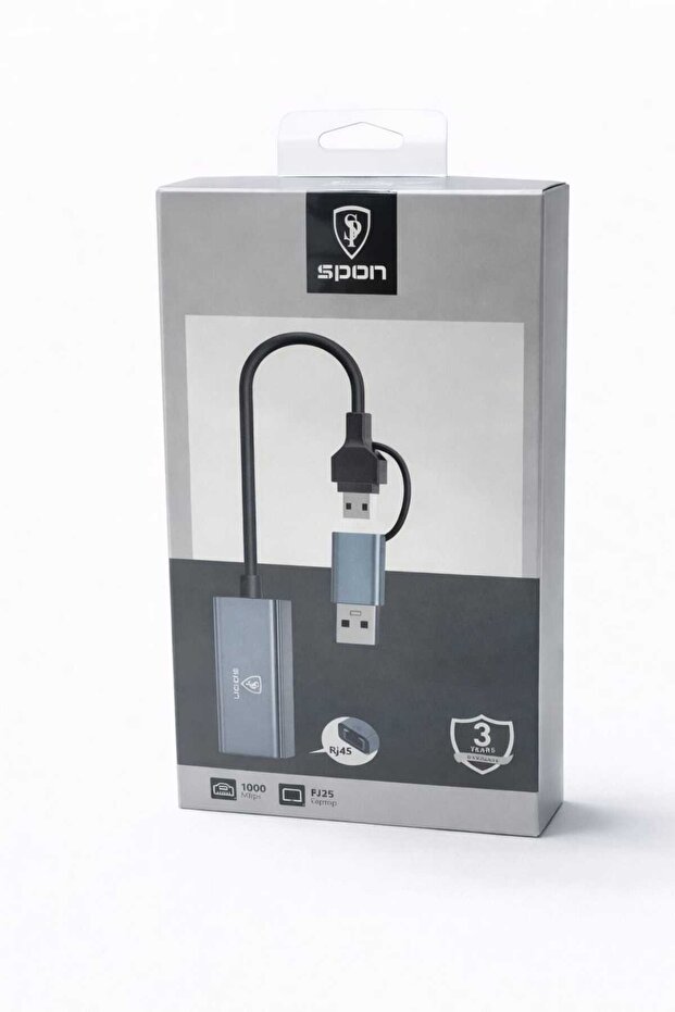 محول شبكة HUB من USB-A / Type-C - 1