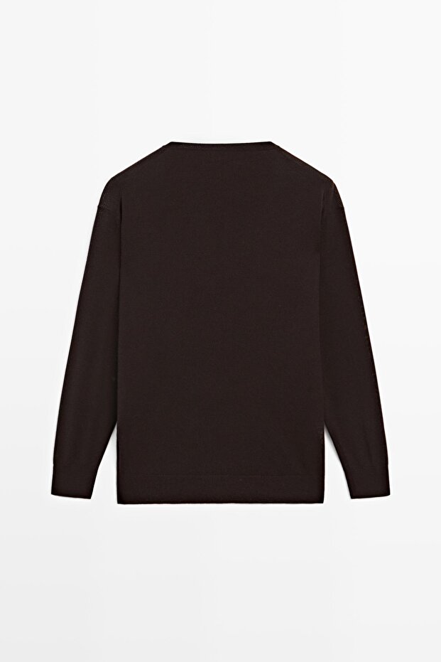 V yaka oversize triko kazak - 7