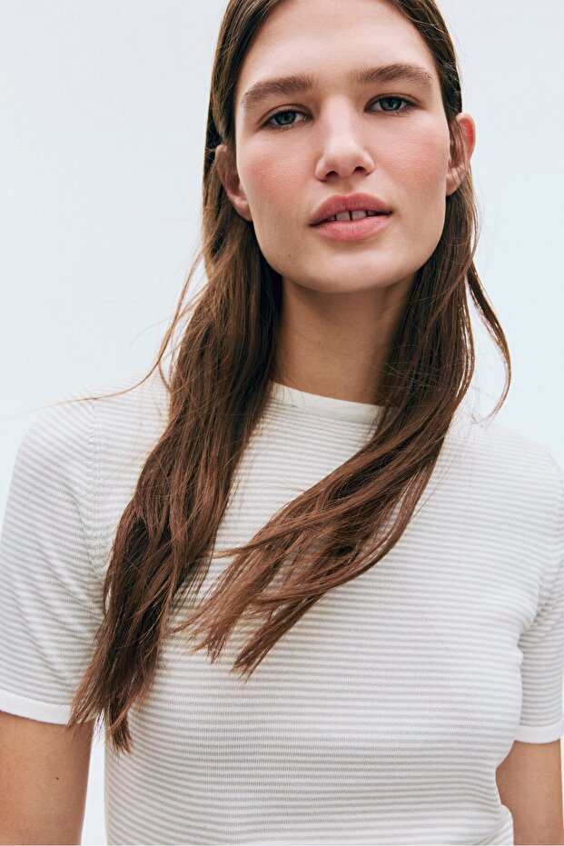 İnce Triko Tişört - 3