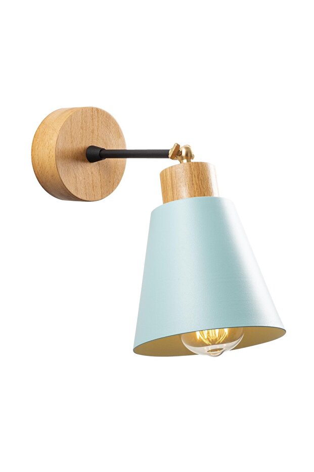 Modern Metal Body Single Sconce Turquoise Living Room E27 Compatible