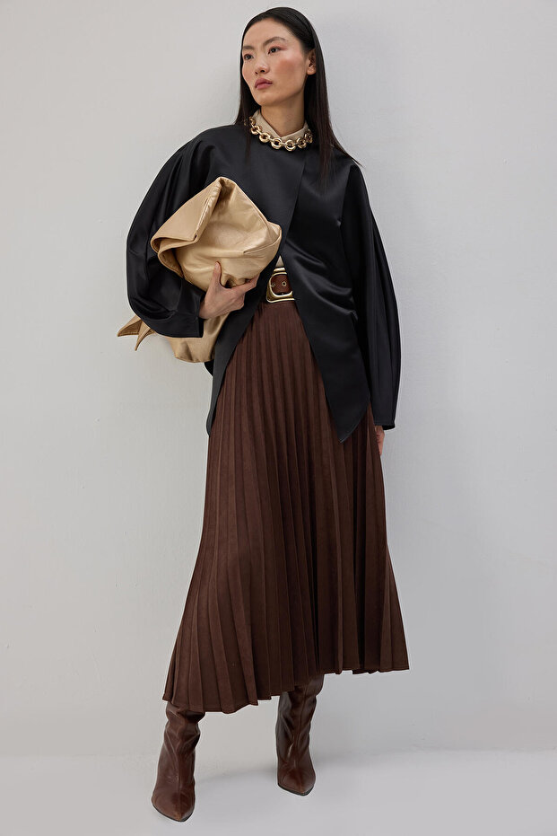 PİLİSELİ SÜET ETEK - 1