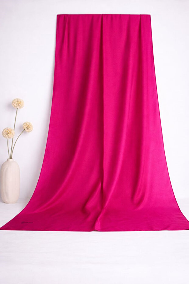 شال سياني بلون واحد 52875 وردي - 1