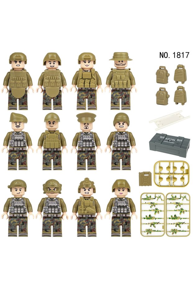 1817 Signal flag special forces doll 1817 children assembled toy bulletproof stretcherGive toys and