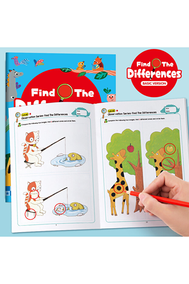 Basic Version Visual Discovery Challenge Concentration Training Finding Differences Fun Book Picture - 1