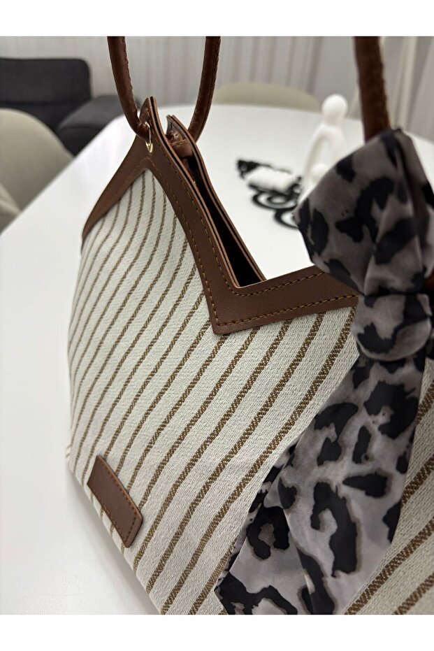 Kadın Hasır Şık Omuz Çanta - 5