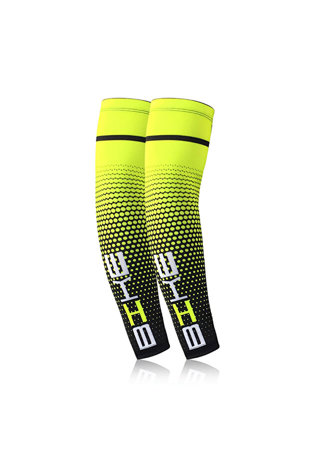 XL Green GOBYGO 1Pair Cover Protective Arm Sleeve Cool Men Cycling Running Bicycle UV Sun Protection