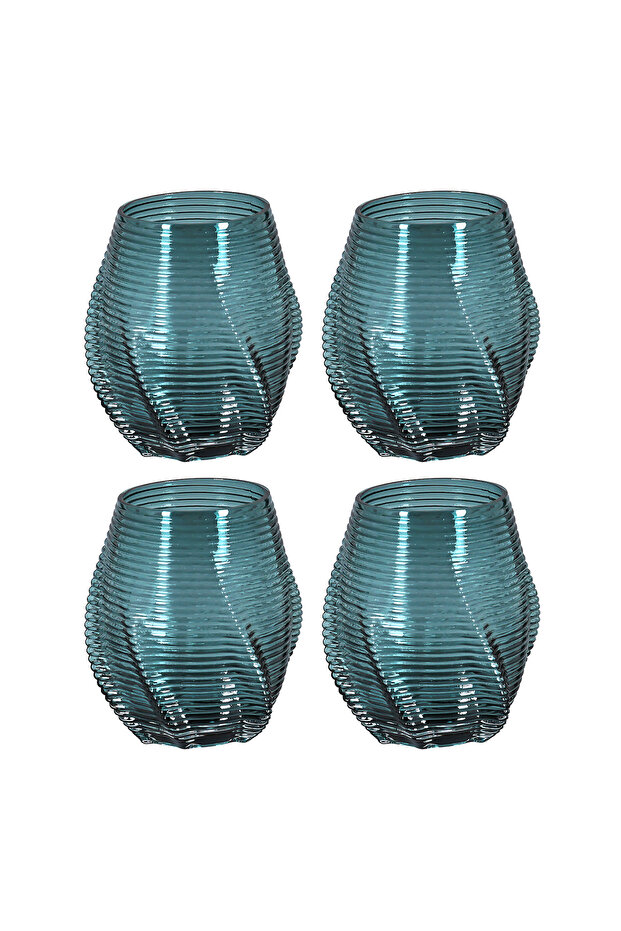 Florence 4-Piece Glass Water Glass Set Blue