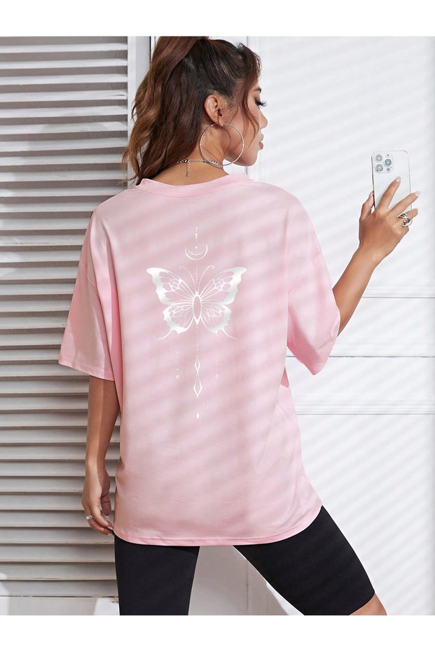 Women's Back Printed T-Shirt Eyaxd Sportwear Company
