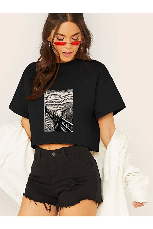 Scream Printed Crop - 3